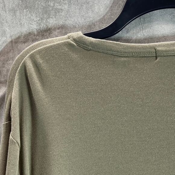 THEORY Men's Wassabi Gaskell NL Animone Milano Crewneck Long Sleeve T-Shirt - Picture 4 of 10